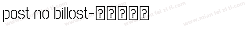 post no billost字体转换